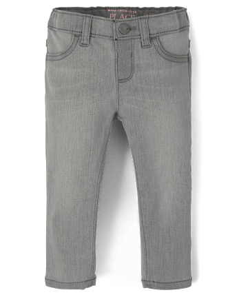 Jeggings de sarga de punto elástico para bebés y niñas pequeñas