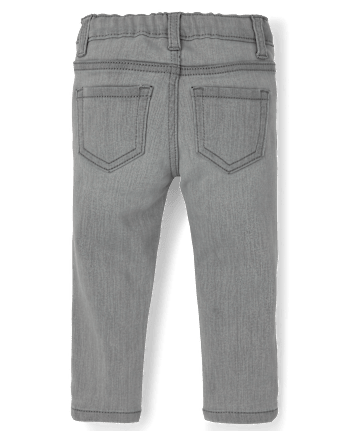 Jeggings de sarga de punto elástico para bebés y niñas pequeñas