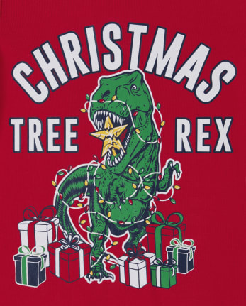 Kids Famille assortie phosphorescent de Noël Tree-Rex Snug Fit coton Pyjama