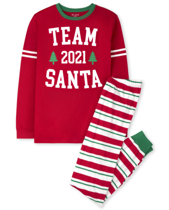 Unisex Adult Matching Family Team Santa Cotton Pajamas
