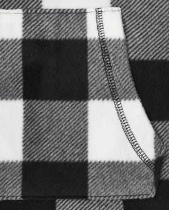 Pijama de forro polar a cuadros de búfalo familiar a juego para adultos unisex