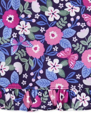 Lot de 2 chemises de nuit à fleurs pour filles