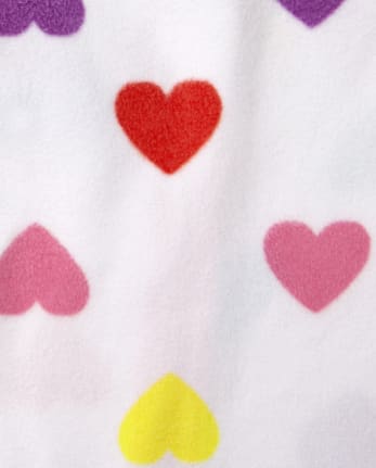 Baby And Toddler Girls Love Fleece One Piece Pajamas 2-Pack