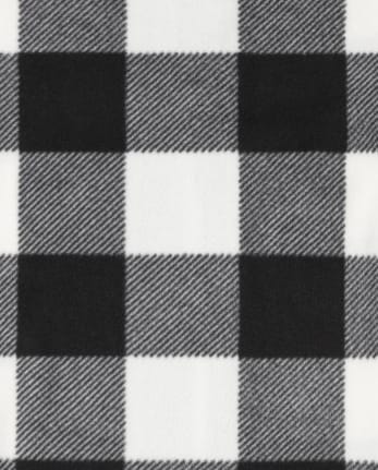 Kids Matching Family Buffalo Plaid Fleece One Piece Pajamas