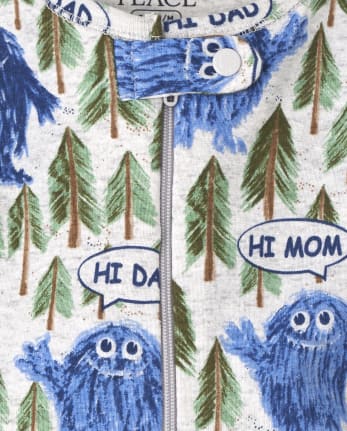 Baby And Toddler Boys Yeti Snug Fit Cotton One Piece Pajamas