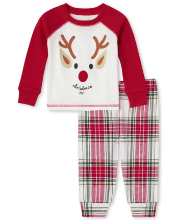Unisex Baby And Toddler Reindeer Snug Fit Cotton Pajamas