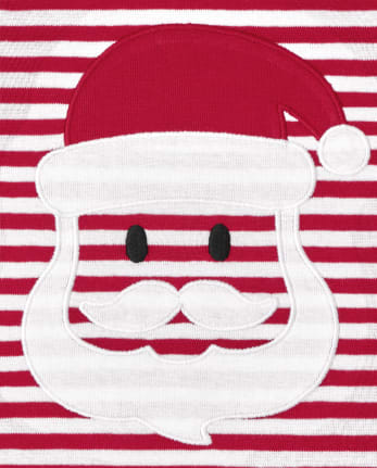 Pyjama en coton rayé unisexe pour bébé et tout-petit Père Noël
