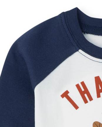 Pyjama en coton ajusté pour bébé et tout-petit, assorti pour Thanksgiving