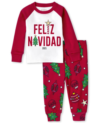 Pijama unisex de algodón larga de Navidad familiar a juego para bebés y niños pequeños | The Children's Place - MULTI CLR