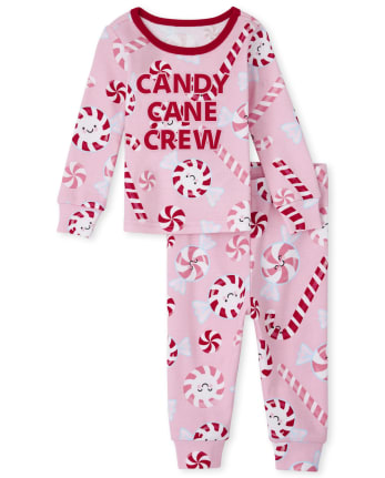 Kids Christmas Candy Cane Pj Set | Pure Cotton Pajamas | Sant and Abel 9-10Y