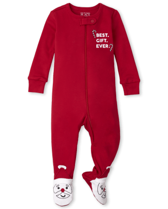 Unisex Baby And Toddler Santa Snug Fit Cotton One Piece Pajamas