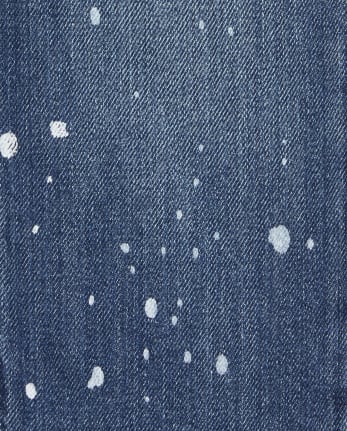 Girls Paint Splatter Girlfriend Jeans