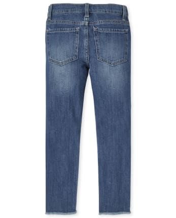 Girls Paint Splatter Girlfriend Jeans