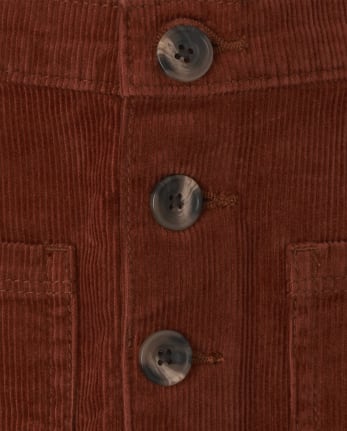 Girls Button Corduroy Skirt