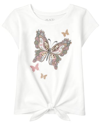 Girls Tie Front Top