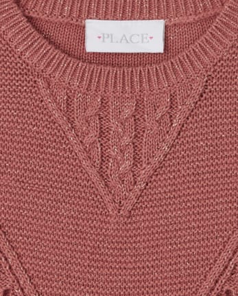 Girls Chevron Stitched Sweater