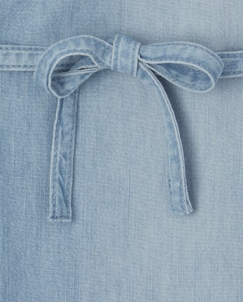 Girls Chambray Shirt Dress