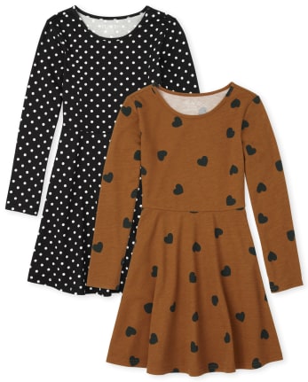 Girls Heart Dot Everyday Dress 2-Pack