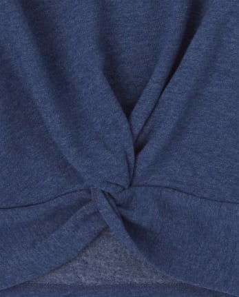Sudadera de vellón con parte delantera torcida para niñas