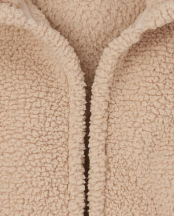 Sudadera con capucha y frente abierto de Sherpa para niñas