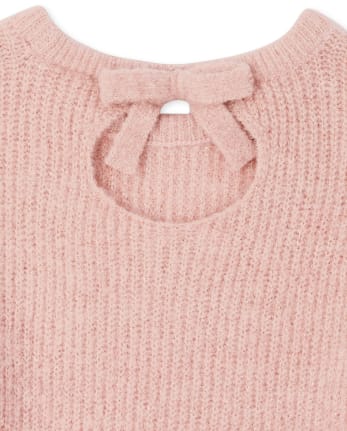 Suéter con lazo en la espalda para niñas