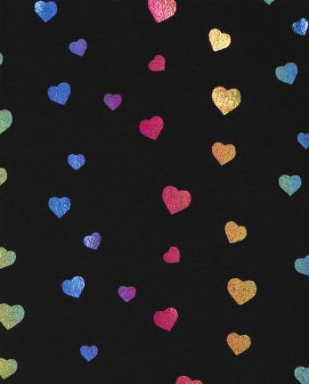 Leggings con forro polar de corazón para niñas