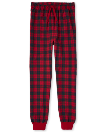 Unisex Adult Plaid Flannel Pajama Pants | The Children's Place - RUBY