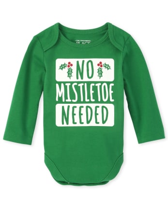 Unisex Baby Mistletoe Graphic Bodysuit