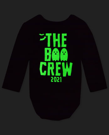Unisex Baby Matching Family Glow Boo Crew Graphic Bodysuit