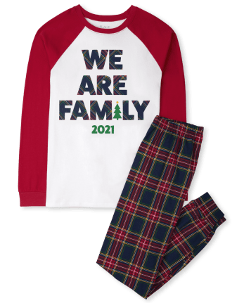 Unisex Adult Matching Family We Are Family Cotton Pajamas