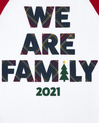Kids Matching Family We Are Family Snug Fit Cotton Pajamas