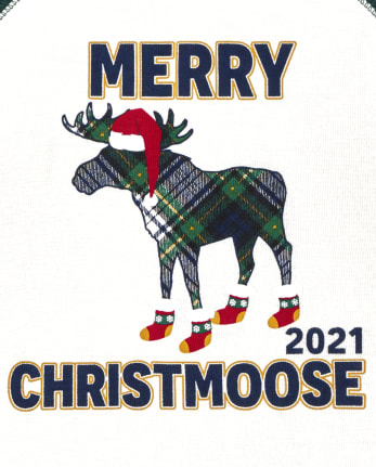 Kids Matching Family Christmoose Snug Fit Cotton Pajamas