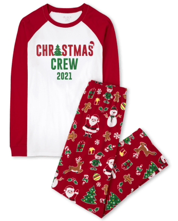 Pijama de algodón y polar unisex para adultos a juego con la familia de Navidad