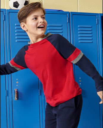 Haut à capuche color block pour garçon