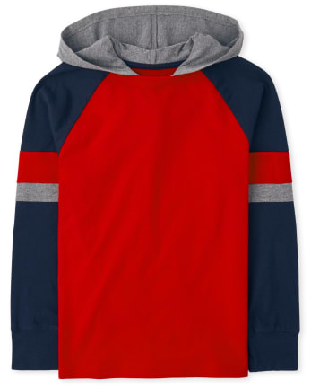 Haut à capuche color block pour garçon