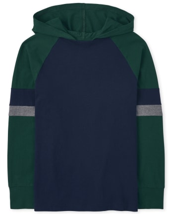 Sudadera con capucha colorblock para niños