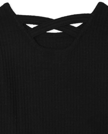 Girls Cross Back Lightweight Sweater