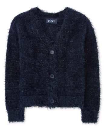 Cardigan Boyfriend avec cils pour fille