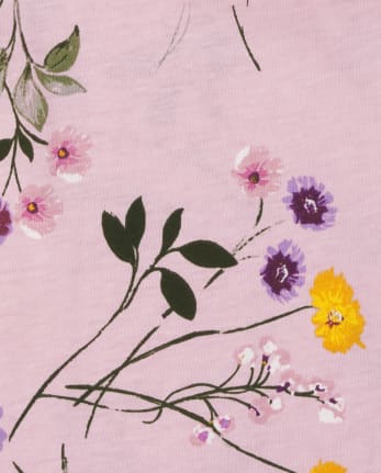 Top con volante floral para niñas