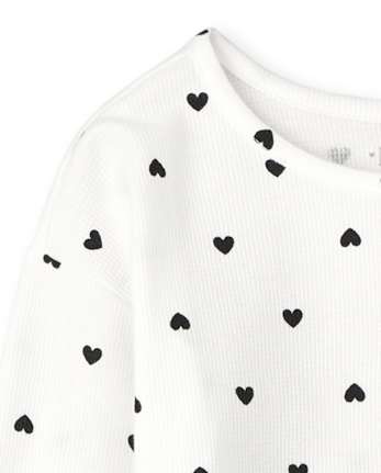 Girls Tie Front Thermal Top
