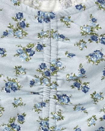 Top campesino floral para niñas