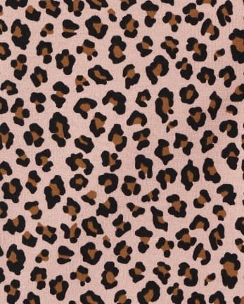 Girls Leopard Print Ponte Knit Jeggings