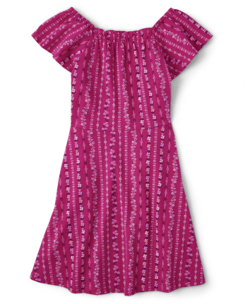 Robe smockée imprimée pour fille