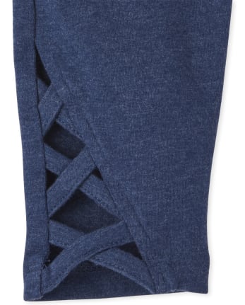 Girls Lace-Up Leggings