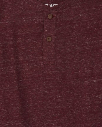 Camiseta con cuello henley Marled para niños