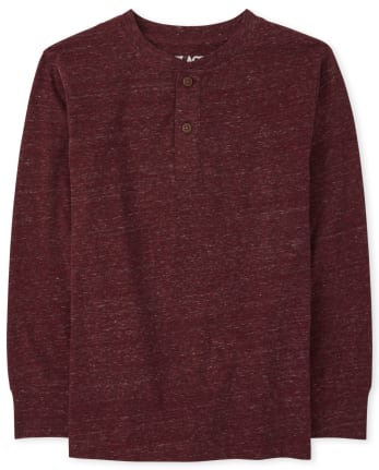 Camiseta con cuello henley Marled para niños