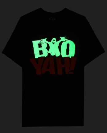 Camiseta gráfica Glow Boo Yah para niños