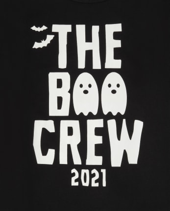 Camiseta gráfica unisex para adultos a juego Family Glow Boo Crew