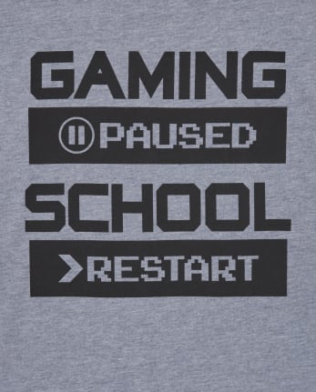 Camiseta gráfica de reinicio escolar para niños