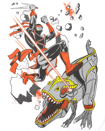 T-shirt graphique Ninja Dino pour garçon